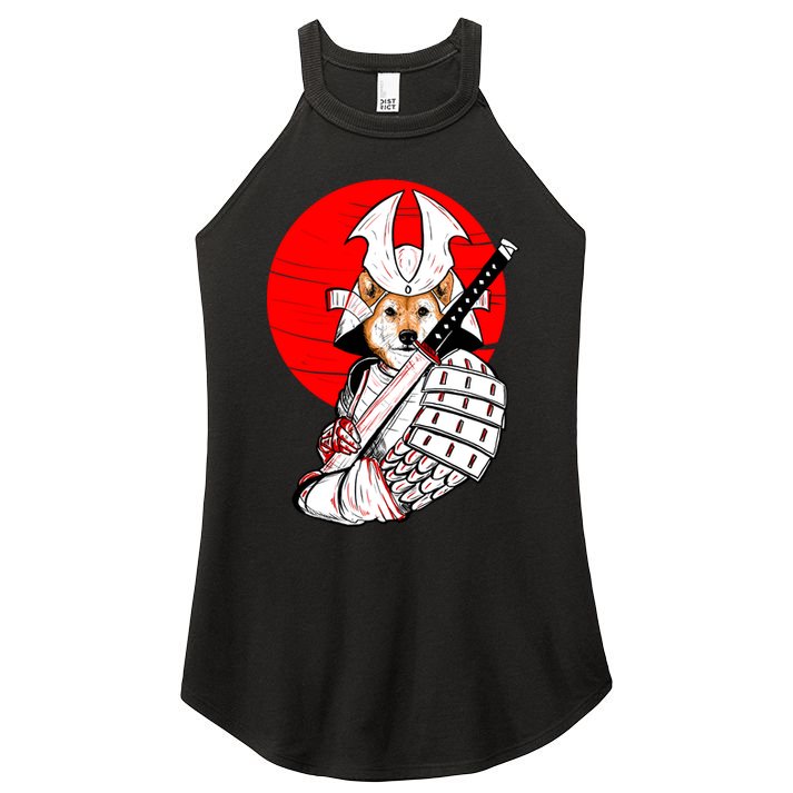Shiba Inu Japanese Samurai Katana - Funny Dog Meme Anime  Women's Perfect Tri Rocker Tank