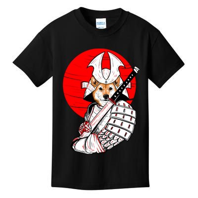 Shiba Inu Japanese Samurai Katana - Funny Dog Meme Anime  Kids T-Shirt