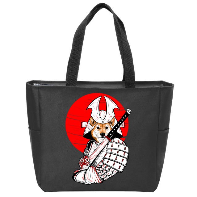 Shiba Inu Japanese Samurai Katana - Funny Dog Meme Anime  Zip Tote Bag