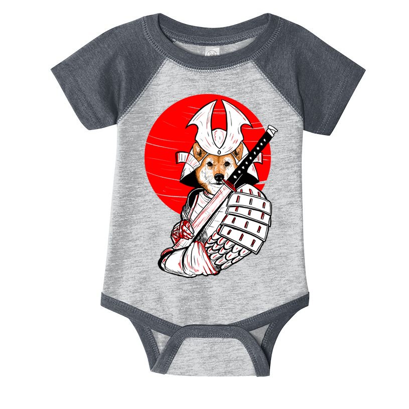 Shiba Inu Japanese Samurai Katana - Funny Dog Meme Anime  Infant Baby Jersey Bodysuit