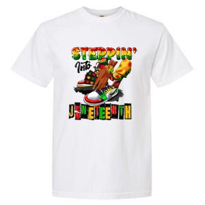 Steppin Into Juneteenth African Pride Black African Boy Garment-Dyed Heavyweight T-Shirt