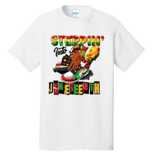 Steppin Into Juneteenth African Pride Black African Boy Tall T-Shirt