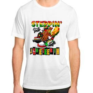 Steppin Into Juneteenth African Pride Black African Boy Adult ChromaSoft Performance T-Shirt