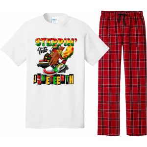 Steppin Into Juneteenth African Pride Black African Boy Pajama Set