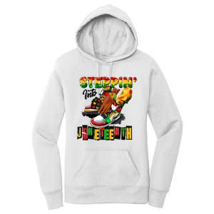 Steppin Into Juneteenth African Pride Black African Boy Women's Pullover Hoodie