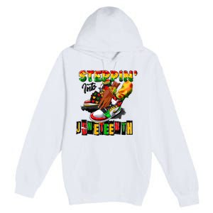 Steppin Into Juneteenth African Pride Black African Boy Premium Pullover Hoodie