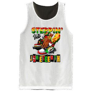 Steppin Into Juneteenth African Pride Black African Boy Mesh Reversible Basketball Jersey Tank