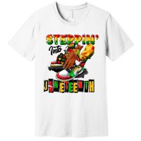 Steppin Into Juneteenth African Pride Black African Boy Premium T-Shirt