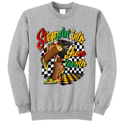 Stepping Into Juneteenth Like My Ancestors High Heel Women Tall Sweatshirt