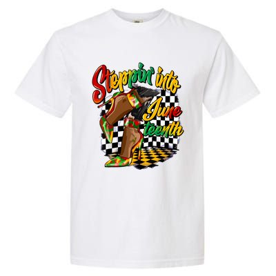 Stepping Into Juneteenth Like My Ancestors High Heel Women Garment-Dyed Heavyweight T-Shirt