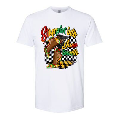 Stepping Into Juneteenth Like My Ancestors High Heel Women Softstyle CVC T-Shirt