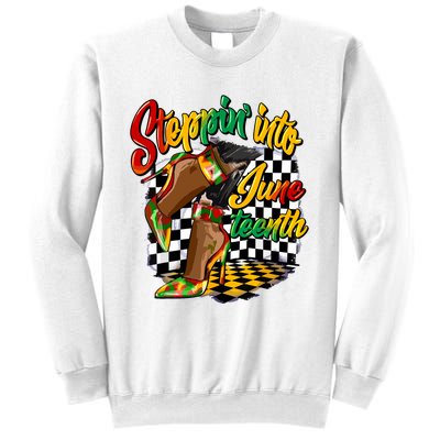 Stepping Into Juneteenth Like My Ancestors High Heel Women Sweatshirt