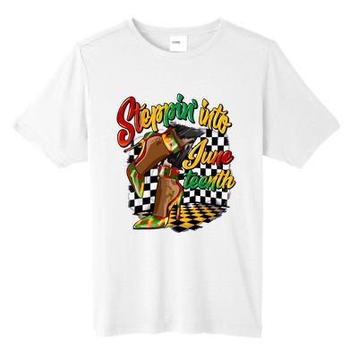 Stepping Into Juneteenth Like My Ancestors High Heel Women Tall Fusion ChromaSoft Performance T-Shirt