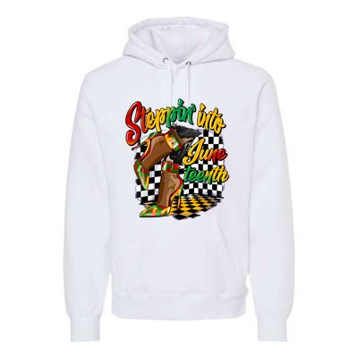 Stepping Into Juneteenth Like My Ancestors High Heel Women Premium Hoodie