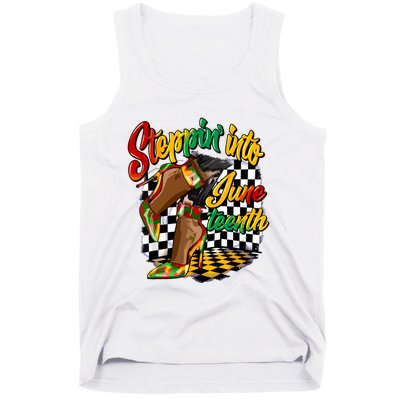 Stepping Into Juneteenth Like My Ancestors High Heel Women Tank Top