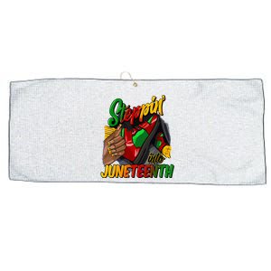 Stepping Into Juneteenth Remembering My Ancestors Girl Women Large Microfiber Waffle Golf Towel