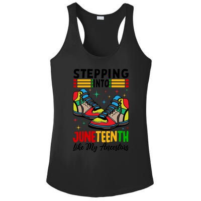 Stepping Into Junenth Like My Ancestors Shoes 1865 Gift Ladies PosiCharge Competitor Racerback Tank