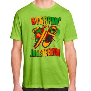 Steppin Into Juneteenth Sneaker Gym Shoes Celebrate Juneteenth Adult ChromaSoft Performance T-Shirt