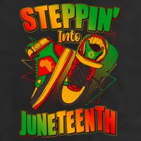 Steppin Into Juneteenth Sneaker Gym Shoes Celebrate Juneteenth 7 Panel Mesh Trucker Snapback Hat