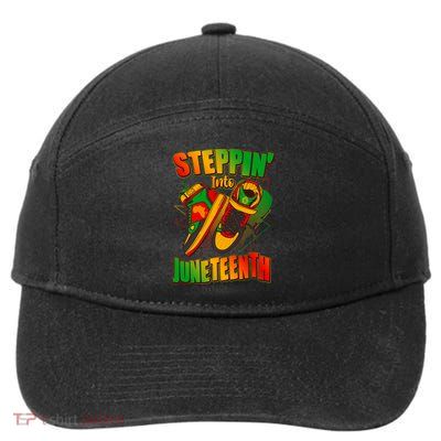 Steppin Into Juneteenth Sneaker Gym Shoes Celebrate Juneteenth 7-Panel Snapback Hat