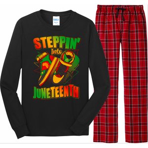 Steppin Into Juneteenth Sneaker Gym Shoes Celebrate Juneteenth Long Sleeve Pajama Set