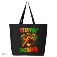 Steppin Into Juneteenth Sneaker Gym Shoes Celebrate Juneteenth 25L Jumbo Tote
