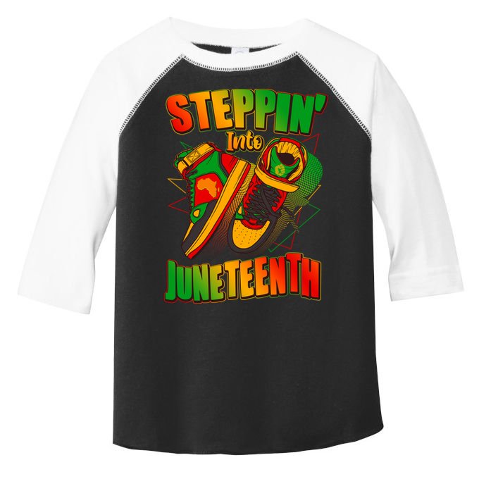 Steppin Into Juneteenth Sneaker Gym Shoes Celebrate Juneteenth Toddler Fine Jersey T-Shirt