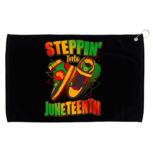 Steppin Into Juneteenth Sneaker Gym Shoes Celebrate Juneteenth Grommeted Golf Towel