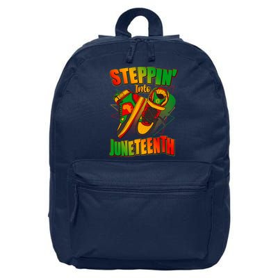 Steppin Into Juneteenth Sneaker Gym Shoes Celebrate Juneteenth 16 in Basic Backpack