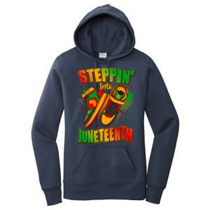 Steppin Into Juneteenth Sneaker Gym Shoes Celebrate Juneteenth Women's Pullover Hoodie