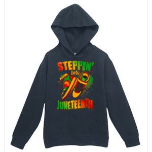 Steppin Into Juneteenth Sneaker Gym Shoes Celebrate Juneteenth Urban Pullover Hoodie