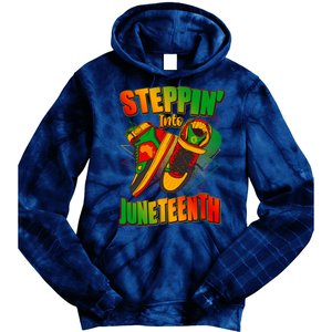 Steppin Into Juneteenth Sneaker Gym Shoes Celebrate Juneteenth Tie Dye Hoodie