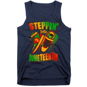 Steppin Into Juneteenth Sneaker Gym Shoes Celebrate Juneteenth Tank Top