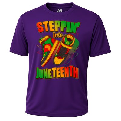 Steppin Into Juneteenth Sneaker Gym Shoes Celebrate Juneteenth Performance Shirt