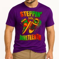 Steppin Into Juneteenth Sneaker Gym Shoes Celebrate Juneteenth Cooling Performance Crew T-Shirt
