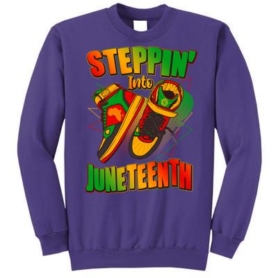 Steppin Into Juneteenth Sneaker Gym Shoes Celebrate Juneteenth Sweatshirt