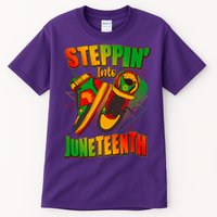 Steppin Into Juneteenth Sneaker Gym Shoes Celebrate Juneteenth Tall T-Shirt