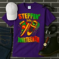 Steppin Into Juneteenth Sneaker Gym Shoes Celebrate Juneteenth Tall T-Shirt