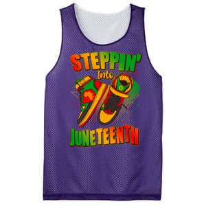 Steppin Into Juneteenth Sneaker Gym Shoes Celebrate Juneteenth Mesh Reversible Basketball Jersey Tank