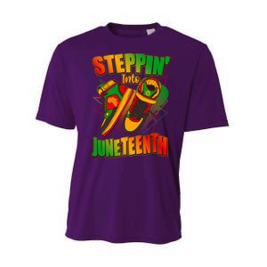 Steppin Into Juneteenth Sneaker Gym Shoes Celebrate Juneteenth Performance Sprint T-Shirt