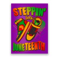 Steppin Into Juneteenth Sneaker Gym Shoes Celebrate Juneteenth Poster