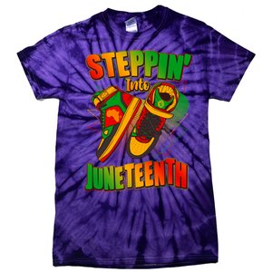 Steppin Into Juneteenth Sneaker Gym Shoes Celebrate Juneteenth Tie-Dye T-Shirt