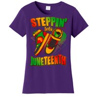 Steppin Into Juneteenth Sneaker Gym Shoes Celebrate Juneteenth Women's T-Shirt