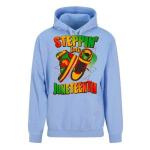 Steppin Into Juneteenth Sneaker Gym Shoes Celebrate Juneteenth Unisex Surf Hoodie