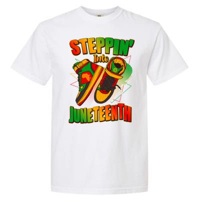 Steppin Into Juneteenth Sneaker Gym Shoes Celebrate Juneteenth Garment-Dyed Heavyweight T-Shirt