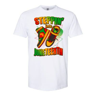 Steppin Into Juneteenth Sneaker Gym Shoes Celebrate Juneteenth Softstyle® CVC T-Shirt