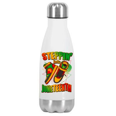 Steppin Into Juneteenth Sneaker Gym Shoes Celebrate Juneteenth Stainless Steel Insulated Water Bottle