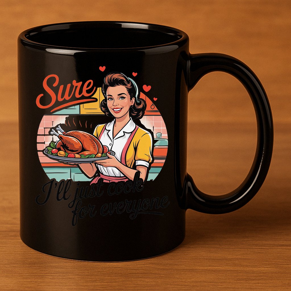Sure Ill Just Cook For Everyone Funny Mothers Day Quote 11oz C Handle Ceramic Mug