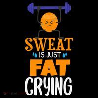 Sweat Is Just Fat Crying! Funny gym workout 16 in Basic Backpack