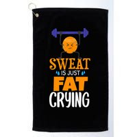 Sweat Is Just Fat Crying! Funny gym workout Golf Towel